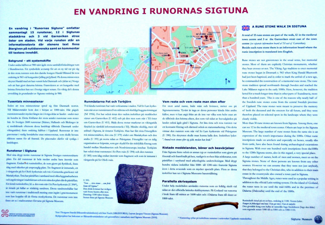 About Sigtuna and Runestones.